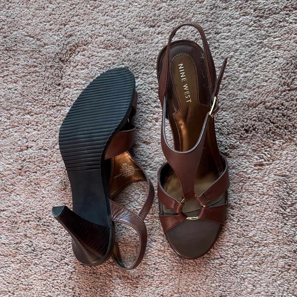 Nine West Chocolate color Women's Sandals - Picture 3 of 6